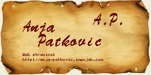 Anja Patković vizit kartica